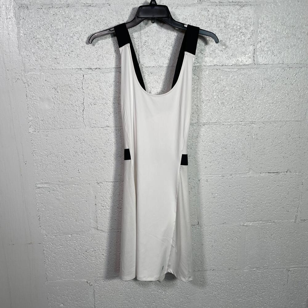 PRINCE  Cross Strap Wicking TENNIS DRESS w/Undershorts White, large